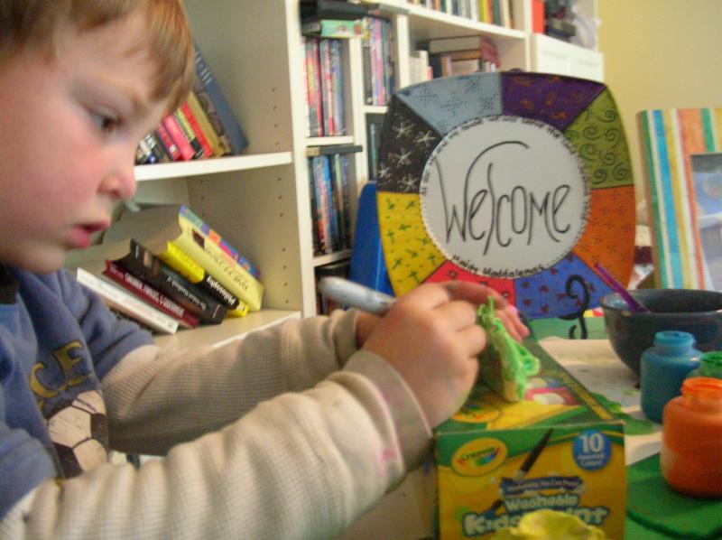 "The Daddy fish with green and yellow and spiked hair. please."